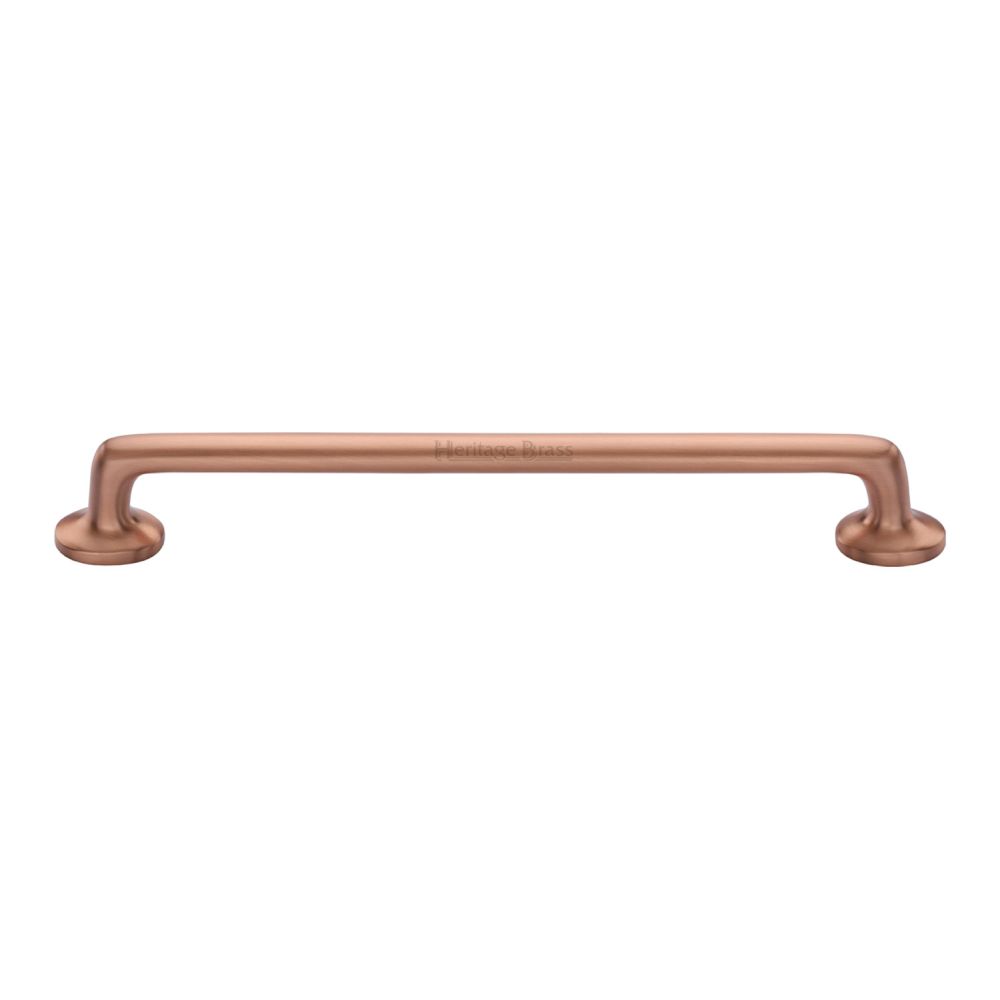 This is an image of a Heritage Brass - Cabinet Pull Traditional Design 203mm CTC Satin Rose Gold Finish, c0376-203-srg that is available to order from T.H Wiggans Ironmongery in Kendal.
