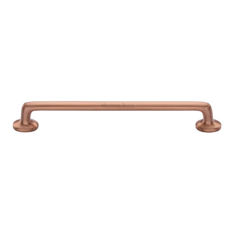 This is an image of a Heritage Brass - Cabinet Pull Traditional Design 203mm CTC Satin Rose Gold Finish, c0376-203-srg that is available to order from T.H Wiggans Ironmongery in Kendal.