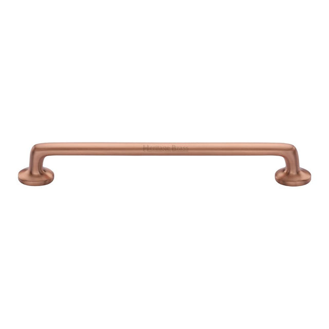 This is an image of a Heritage Brass - Cabinet Pull Traditional Design 203mm CTC Satin Rose Gold Finish, c0376-203-srg that is available to order from T.H Wiggans Ironmongery in Kendal.