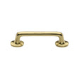 This is an image of a Heritage Brass - Cabinet Pull Traditional Design 96mm CTC Polished Brass Finish, c0376-96-pb that is available to order from T.H Wiggans Ironmongery in Kendal.