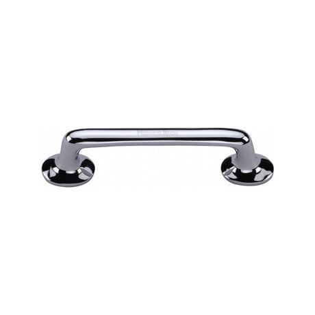 This is an image of a Heritage Brass - Cabinet Pull Traditional Design 96mm CTC Polished Chrome Finish, c0376-96-pc that is available to order from T.H Wiggans Ironmongery in Kendal.