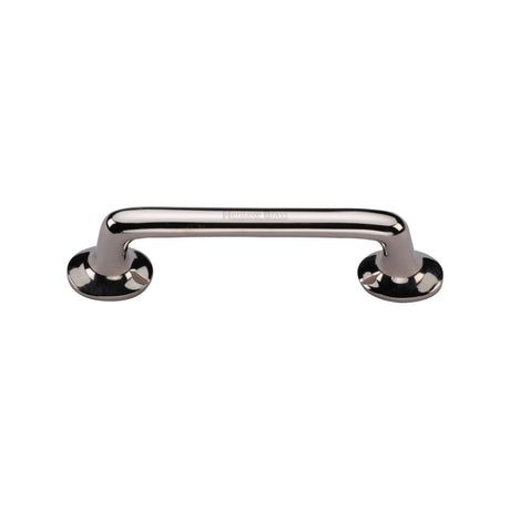 This is an image of a Heritage Brass - Cabinet Pull Traditional Design 96mm CTC Polished Nickel Finish, c0376-96-pnf that is available to order from T.H Wiggans Ironmongery in Kendal.