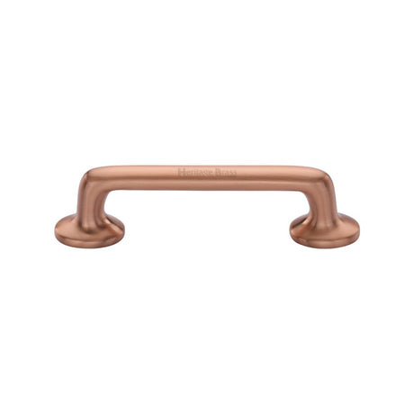 This is an image of a Heritage Brass - Cabinet Pull Traditional Design 96mm CTC Satin Rose Gold Finish, c0376-96-srg that is available to order from T.H Wiggans Ironmongery in Kendal.