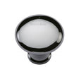 This is an image of a Heritage Brass - Cabinet Knob Victorian Round Design 32mm Polished Chrome Finish, c113-32-pc that is available to order from T.H Wiggans Ironmongery in Kendal.