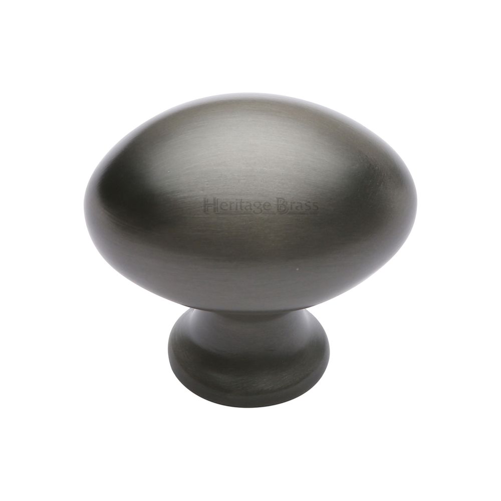 This is an image of a Heritage Brass - Cabinet Knob Victorian Oval Design 38mm Matt Bronze Finish, c114-38-mb that is available to order from T.H Wiggans Ironmongery in Kendal.