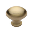 This is an image of a Heritage Brass - Cabinet Knob Victorian Oval Design 38mm Satin Brass Finish, c114-38-sb that is available to order from T.H Wiggans Ironmongery in Kendal.