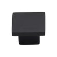 This is an image of a Heritage Brass - Cabinet Knob Classic Square Design 32mm Matt Black Finish, c1254-32-bkmt that is available to order from T.H Wiggans Ironmongery in Kendal.