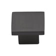 This is an image of a Heritage Brass - Cabinet Knob Classic Square Design 32mm Matt Bronze Finish, c1254-32-mb that is available to order from T.H Wiggans Ironmongery in Kendal.