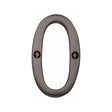 This is an image of a Heritage Brass - Numeral 0 Face Fix 76mm (3") Matt Bronze Finish, c1560-0-mb that is available to order from T.H Wiggans Ironmongery in Kendal.