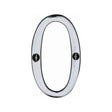 This is an image of a Heritage Brass - Numeral 0 Face Fix 76mm (3") Polished Chrome Finish, c1560-0-pc that is available to order from T.H Wiggans Ironmongery in Kendal.