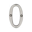 This is an image of a Heritage Brass - Numeral 0 Face Fix 76mm (3") Satin Nickel Finish, c1560-0-sn that is available to order from T.H Wiggans Ironmongery in Kendal.