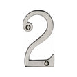 This is an image of a Heritage Brass - Numeral 2 Face Fix 76mm (3") Satin Nickel Finish, c1560-2-sn that is available to order from T.H Wiggans Ironmongery in Kendal.