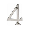 This is an image of a Heritage Brass - Numeral 4 Face Fix 76mm (3") Satin Nickel Finish, c1560-4-sn that is available to order from T.H Wiggans Ironmongery in Kendal.