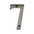 This is an image of a Heritage Brass - Numeral 7 Face Fix 76mm (3") Matt Bronze Finish, c1560-7-mb that is available to order from T.H Wiggans Ironmongery in Kendal.
