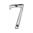 This is an image of a Heritage Brass - Numeral 7 Face Fix 76mm (3") Polished Chrome Finish, c1560-7-pc that is available to order from T.H Wiggans Ironmongery in Kendal.