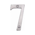 This is an image of a Heritage Brass - Numeral 7 Face Fix 76mm (3") Satin Chrome Finish, c1560-7-sc that is available to order from T.H Wiggans Ironmongery in Kendal.
