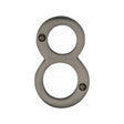 This is an image of a Heritage Brass - Numeral 8 Face Fix 76mm (3") Matt Bronze Finish, c1560-8-mb that is available to order from T.H Wiggans Ironmongery in Kendal.