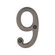 This is an image of a Heritage Brass - Numeral 9 Face Fix 76mm (3") Matt Bronze Finish, c1560-9-mb that is available to order from T.H Wiggans Ironmongery in Kendal.