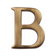 This is an image of a Heritage Brass - Alphabet B Pin Fix 51mm (2") Antique Brass Finish, c1565-2-b-at that is available to order from T.H Wiggans Ironmongery in Kendal.