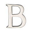 This is an image of a Heritage Brass - Alphabet B Pin Fix 51mm (2") Polished Nickel Finish, c1565-2-b-pnf that is available to order from T.H Wiggans Ironmongery in Kendal.