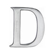 This is an image of a Heritage Brass - Alphabet D Pin Fix 51mm (2") Satin Chrome Finish, c1565-2-d-sc that is available to order from T.H Wiggans Ironmongery in Kendal.