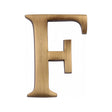 This is an image of a Heritage Brass - Alphabet F Pin Fix 51mm (2") Antique Brass Finish, c1565-2-f-at that is available to order from T.H Wiggans Ironmongery in Kendal.