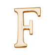 This is an image of a Heritage Brass - Alphabet F Pin Fix 51mm (2") Polished Brass Finish, c1565-2-f-pb that is available to order from T.H Wiggans Ironmongery in Kendal.
