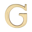 This is an image of a Heritage Brass - Alphabet G Pin Fix 51mm (2") Satin Brass Finish, c1565-2-g-sb that is available to order from T.H Wiggans Ironmongery in Kendal.