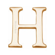 This is an image of a Heritage Brass - Alphabet H Pin Fix 51mm (2") Polished Brass Finish, c1565-2-h-pb that is available to order from T.H Wiggans Ironmongery in Kendal.