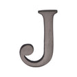 This is an image of a Heritage Brass - Alphabet J Pin Fix 51mm (2") Matt Bronze Finish, c1565-2-j-mb that is available to order from T.H Wiggans Ironmongery in Kendal.
