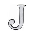 This is an image of a Heritage Brass - Alphabet J Pin Fix 51mm (2") Polished Chrome Finish, c1565-2-j-pc that is available to order from T.H Wiggans Ironmongery in Kendal.