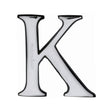 This is an image of a Heritage Brass - Alphabet K Pin Fix 51mm (2") Polished Chrome Finish, c1565-2-k-pc that is available to order from T.H Wiggans Ironmongery in Kendal.