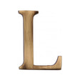 This is an image of a Heritage Brass - Alphabet L Pin Fix 51mm (2") Antique Brass Finish, c1565-2-l-at that is available to order from T.H Wiggans Ironmongery in Kendal.