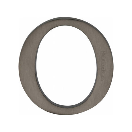 This is an image of a Heritage Brass - Alphabet O Pin Fix 51mm (2") Matt Bronze Finish, c1565-2-o-mb that is available to order from T.H Wiggans Ironmongery in Kendal.