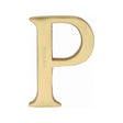 This is an image of a Heritage Brass - Alphabet P Pin Fix 51mm (2") Satin Brass Finish, c1565-2-p-sb that is available to order from T.H Wiggans Ironmongery in Kendal.