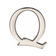 This is an image of a Heritage Brass - Alphabet Q Pin Fix 51mm (2") Polished Nickel Finish, c1565-2-q-pnf that is available to order from T.H Wiggans Ironmongery in Kendal.