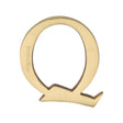 This is an image of a Heritage Brass - Alphabet Q Pin Fix 51mm (2") Satin Brass Finish, c1565-2-q-sb that is available to order from T.H Wiggans Ironmongery in Kendal.