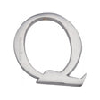 This is an image of a Heritage Brass - Alphabet Q Pin Fix 51mm (2") Satin Chrome Finish, c1565-2-q-sc that is available to order from T.H Wiggans Ironmongery in Kendal.