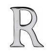 This is an image of a Heritage Brass - Alphabet R Pin Fix 51mm (2") Polished Chrome Finish, c1565-2-r-pc that is available to order from T.H Wiggans Ironmongery in Kendal.