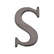 This is an image of a Heritage Brass - Alphabet S Pin Fix 51mm (2") Matt Bronze Finish, c1565-2-s-mb that is available to order from T.H Wiggans Ironmongery in Kendal.