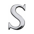 This is an image of a Heritage Brass - Alphabet S Pin Fix 51mm (2") Polished Chrome Finish, c1565-2-s-pc that is available to order from T.H Wiggans Ironmongery in Kendal.