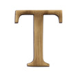 This is an image of a Heritage Brass - Alphabet T Pin Fix 51mm (2") Antique Brass Finish, c1565-2-t-at that is available to order from T.H Wiggans Ironmongery in Kendal.