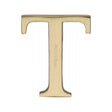 This is an image of a Heritage Brass - Alphabet T Pin Fix 51mm (2") Satin Brass Finish, c1565-2-t-sb that is available to order from T.H Wiggans Ironmongery in Kendal.