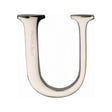 This is an image of a Heritage Brass - Alphabet U Pin Fix 51mm (2") Polished Nickel Finish, c1565-2-u-pnf that is available to order from T.H Wiggans Ironmongery in Kendal.