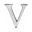 This is an image of a Heritage Brass - Alphabet V Pin Fix 51mm (2") Satin Chrome Finish, c1565-2-v-sc that is available to order from T.H Wiggans Ironmongery in Kendal.
