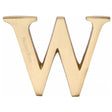 This is an image of a Heritage Brass - Alphabet W Pin Fix 51mm (2") Satin Brass Finish, c1565-2-w-sb that is available to order from T.H Wiggans Ironmongery in Kendal.