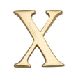 This is an image of a Heritage Brass - Alphabet X Pin Fix 51mm (2") Polished Brass Finish, c1565-2-x-pb that is available to order from T.H Wiggans Ironmongery in Kendal.