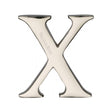 This is an image of a Heritage Brass - Alphabet X Pin Fix 51mm (2") Polished Nickel Finish, c1565-2-x-pnf that is available to order from T.H Wiggans Ironmongery in Kendal.