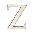This is an image of a Heritage Brass - Alphabet Z Pin Fix 51mm (2") Polished Nickel Finish, c1565-2-z-pnf that is available to order from T.H Wiggans Ironmongery in Kendal.