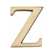 This is an image of a Heritage Brass - Alphabet Z Pin Fix 51mm (2") Satin Brass Finish, c1565-2-z-sb that is available to order from T.H Wiggans Ironmongery in Kendal.